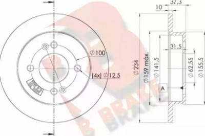 R BRAKE 78rbd27520 -  Тормозной диск